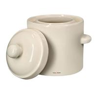 KOTARBAU® - Vaso per fermentazione per crauti da 1,8L, in terracotta, con coperchio, vaso in gres per fermentazione, barattolo per crauti permanenti, vaso per cetrioli, vaso in gres per rum, vaso per