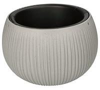 KOTARBAU® Vaso per fiori, 240 x 160 mm, imitazione di cemento, con design ondulato + vaso interno, stile moderno