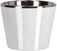 KOTARBAU® Vaso per fiori in ceramica, diametro 11 cm, smaltato lucido (1 pezzo, bianco)
