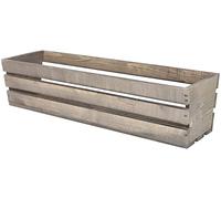 KOTARBAU® - Vaso per piante in legno a lungo per balcone, 600x180x150 mm, colore: grigio