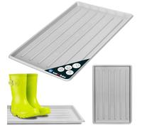 KOTARBAU® Vassoio antigoccia per scarpe, 45 x 30 cm, grigio, in plastica, per l'inverno