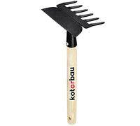 KOTARBAU® Zappa a Doppia Lama 125 mm con Rastrellini con Manico di Legno 33 cm Strumento da giardino Attrezzi da Giardino