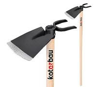 KOTARBAU® Zappa combinata 200 mm, 2 denti, 70 mm, con manico 113 cm, zappa da giardino, zappa per piante e piante