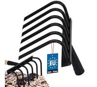 KOTARBAU® Zappa da giardino a 6 denti per diserbare le erbacce senza gambo, in acciaio, per allentare il terreno, rastrello, artiglio da giardino, allentare e ventilare con artigli.