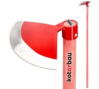 KOTARBAU Zappa da giardino semicircolare, 180 mm x 90 mm, con manico 119 cm, zappa da giardino per trapianti, diserbo, cura del giardino