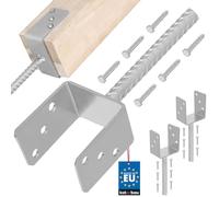 KOTARBAU ZSY2727K Scarpe per Pali, Acciaio zincato a Caldo, Larghezza della Luce: 101 Mm, Set da 2