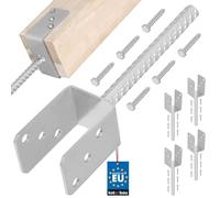 KOTARBAU ZSY2733K Scarpe per Pali, Acciaio zincato a Caldo, Larghezza della Luce: 61 mm, Set da 4