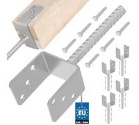 KOTARBAU ZSY2737K Scarpe per Pali, Acciaio zincato a Caldo, Larghezza della Luce: 101 mm, Set da 4