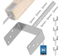 KOTARBAU ZSY2740K Scarpe per Pali, Acciaio zincato a Caldo, Larghezza della Luce: 151 mm, Set da 4