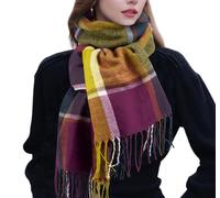 Kotashion La Sciarpa da Donna è Pelosa e Delicata Sulla Pelle Morbida Sciarpa Invernale Calda Sciarpa da Donna con Nappa Scozzese Regali di Natale e Compleanno per le Donne