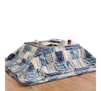 Kotatsuu Giapponese 4pcs Set, Coperta Calda e Confortevole, Tavolinetto Multifunzione Tavolino Riscaldato Kotatsuu, Tavolino Basso In Legno Massello Tatami(80x80x45cm)