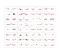 Kotkiddy 10 Fogli di Sticker Tatuaggi Musica Glitter Lentiggini, Patch Finti Lentiggini Musica, Impermeabile, Trucco Lucente per il Viso