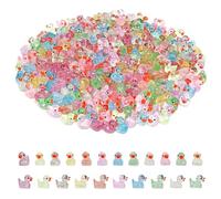 Kotkiddy 100 mini anatre in resina glitterate, mini anatre in resina, mini anatre colorate, piccole anatre fai da te, piccole anatre per acquario, giardino, paesaggio