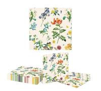 Kotkiddy 20 Pezzi Tovaglioli Decorativi Vintage, Tovaglioli USA e Getta con Design Floreale retrò, 2 Strati 33 cm, Ideali per Feste di Compleanno, Matrimoni, Decorazioni per la tavola