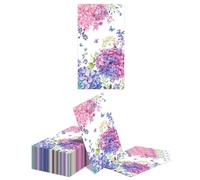 Kotkiddy 40 Hortensia Servietten 33x33cm Viola Monouso Pannotecnici a Motiv Floreale Farfalla Ospiti Asciugamano Decorazione per Tavolo per Matrimonio Compleanno Festa