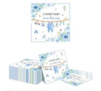 Kotkiddy 40 Pezzi Blu Decorazione per Doccia Neonatale Serviette di Carta Un Dolce Bambino Arriva Serviette per Baby Shower Rivelazione del Genere Benvenuti Accessori per