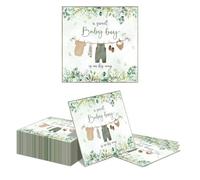 Kotkiddy 40 Pezzi Serviettes per Baby Shower Un Dolce Baby Boy Sta Arrivando Acquerello Verde Ragazzo Serviettes di Carta per Gender Reveal Party Decorazioni per Tavola F