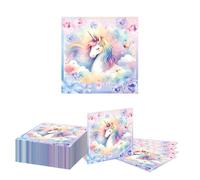 Kotkiddy 40 Pezzi tovaglioli di Carta Unicorno tovaglioli Festa Unicorno Arcobaleno tovaglioli di Carta Unicorno tovaglioli Decorativi per Cena 33 * 33cm(A)