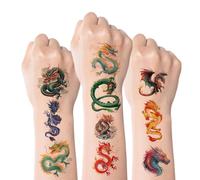 Kotkiddy 58 Pezzi Tatuaggi Temporanei di Draghi per Bambini Ragazzi Ragazze Decorazioni per Feste Bomboniere Regalo Adesivi Fantastici per Compleanni Festa a Tema Drago