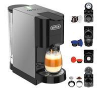 KOTLIE AC-513HF Macchina da caffè a capsule 5 in 1, versione più alta (Nero-uk)
