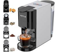 KOTLIE Macchina da caffè 4 in 1 per NES/DG/caffè macinato/ESE (44 mm), 19 bar, 1450 W, 800 ml (AC-513K) NERO