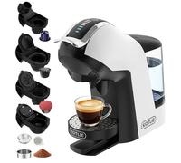 KOTLIE Macchina da caffè 5 in 1, 19 bar, multi-capsula per Nespresso/Dolce Gusto/ESE Pads (44 mm)/caffè in polvere, serbatoio acqua da 1 l, 3 temperature/7 quantità di acqua