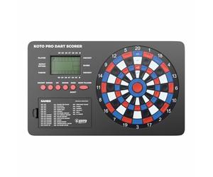 KOTO - PRO Segnapunti Freccette Elettronico, 8 Giocatori, 32 Giochi | 32 giochi, Oltre 580 varianti, Gioca contro il computer, Effetti sonori, A batterie, Montaggio a parete o da tavolo, Blu