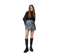 Koton Faux Leather Envelope Mini Skort Gonna, Anthracite Design(9D2), 44 da Donna