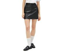 Koton Faux Leather Stitch Detail Zipper Mini Skirt Gonna, 999 (Black), 38 da Donna