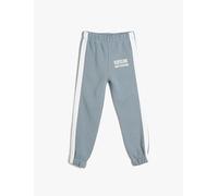 Koton Jogger Sweatpants Elastic Waistband Printed Detail Pockets Brushed Interior, Pantaloni della Tuta Ragazze, Blue(637),