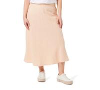 Koton Linen Mix Medium Rise A Line Midi Skirt Gonna, Yellow Stripe(1S6), 46 da Donna
