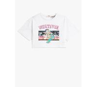 Koton Lola Bunny-Maglietta a Maniche Corte in Cotone con Licenza Ufficiale T-Shirt, Bianco (000), 4-5 Jahre Girls's