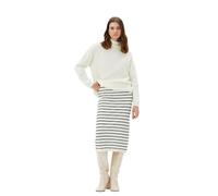 Koton Medium Rise Midi Knitted Skirt Gonna, Black Stripe(9S9), M da Donna