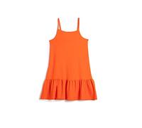 Koton Midi Dress Strappy Ruffle Relax Cut, Vestito Ragazze, Orange(202),