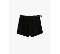Koton Mini Skort Buckled Detail Pleated, Pantaloncini Ragazze, Black(999),