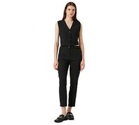 Koton Pantaloni a Sigaretta con Dettagli a Vita Media, Nero (999), 40 Donna