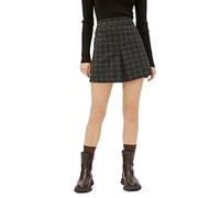 Koton Viscose Mix Pleated Regular Waist Mini Skort Gonna, 07R (Green Check), 42 da Donna