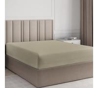 Kotton Culture Super King Fitted Sheet 100% Egyptian Cotton Fitted Sheet only 800 Thread Count 48 cm Extra Deep Pocket Bottom Sheets (180x200cm, Tan)