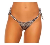 Koucla Bikini sexy con perizoma brasiliano, da legare, effetto serpente, multicolore, S