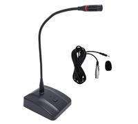 KOUDBNSMU Microfono a condensatore a collo di cigno, microfono da tavolo XLR cardioide con design a collo di cigno regolabile, qualità del suono professionale per conferenze, riunioni,