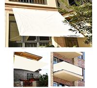 KOUDU Balcone Protezione della Privacy 2.5x3.5m Impermeabile Vela Ombreggiante Tenda Parasole per Giardino, Balcone, Piscina, Tenda a Vela, Bianco