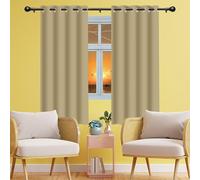 KOUDU Coppia Tende Bianche Oscuranti 150 x 230 cm Moderne Termiche Tende per Salotto Eleganti Moderne per Camera da Letto e Cameretta Bambini, Color Crema