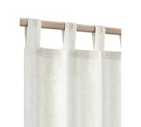 KOUFALL Tende lunghe a 2 pannelli, in lino traslucido, filtrazione della luce, boho, agriturismo, 2,7 m, per grandi finestre, colore: panna, avorio, bianco