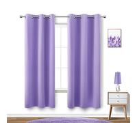 KOUFALL Tende per camera da letto per ragazze, set di 2 pannelli, oscuranti, blocco della luce, isolamento termico, per camera da letto, dormitorio, viola, viola, 106 x 160 cm di lunghezza