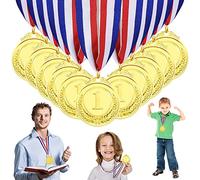 KOUHA Medaglie per Bambini Medaglie Premiazion 12 Pezzi Medaglie Premio Metallo Medaglia Vincitore per Bambini Festa di Compleanno Premi Concorso