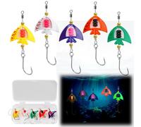 KOUHA Set di Cucchiaini per Trote da 4,5 g Esche per Trote Esche da Pesca 5 pezzi Cucchiaini Twister UV-Active Alla Trota Esche Pesc