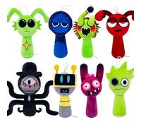 Kouipoie Sprunki, peluche da 7,8", per bambini e adulti, divertente giocattolo Sprunki Plush, come regalo di compleanno, Pasqua, giocattoli Sprunki Toys per gli appassionati di amare (8 PCS-A)
