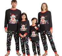 Kouric Pigiama Natale Famiglia, Pigiami Natalizi per Tutta la Famiglia, Pigiama Natalizio Famiglia Pigiami Natale, Girocollo Due Pezzi Natale Pajamas Set per Donna Uomo Bambino Bambina