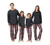 Kouric Pigiama Natale Famiglia, Pigiami Natalizi per Tutta la Famiglia, Pigiama Natalizio Famiglia Pigiami Natale, Girocollo Due Pezzi Natale Pajamas Set per Donna Uomo Bambino Bambina