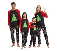 Kouric Pigiama Natale Famiglia, Pigiami Natalizi per Tutta la Famiglia, Pigiama Natalizio Famiglia Pigiami Natale, Girocollo Due Pezzi Natale Pajamas Set per Donna Uomo Bambino Bambina